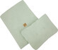 EKO 2-part muslin crib set Mint 30x40 cm, 75x100 cm