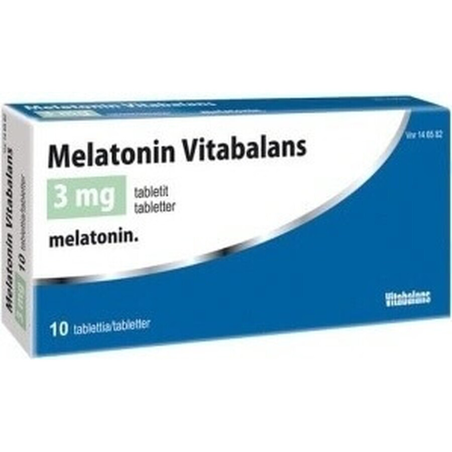 Melatonin Vitabalans Melatonin 3 mg tablets 1×10 tbl, for the treatment of zonular disease