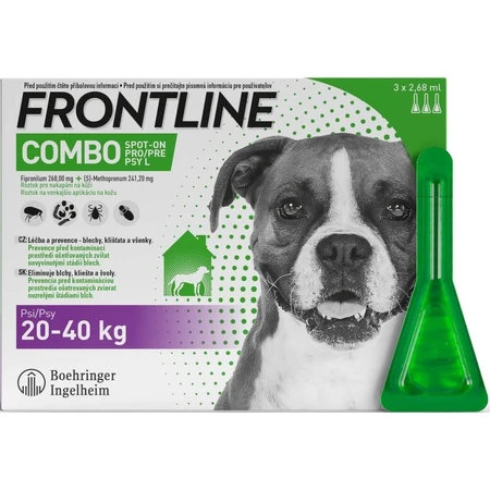 FRONTLINE COMBO spot-on for DOG L 3 x 2.68 ml 3x2.68 ml 3x2.68 ml, solution for dogs