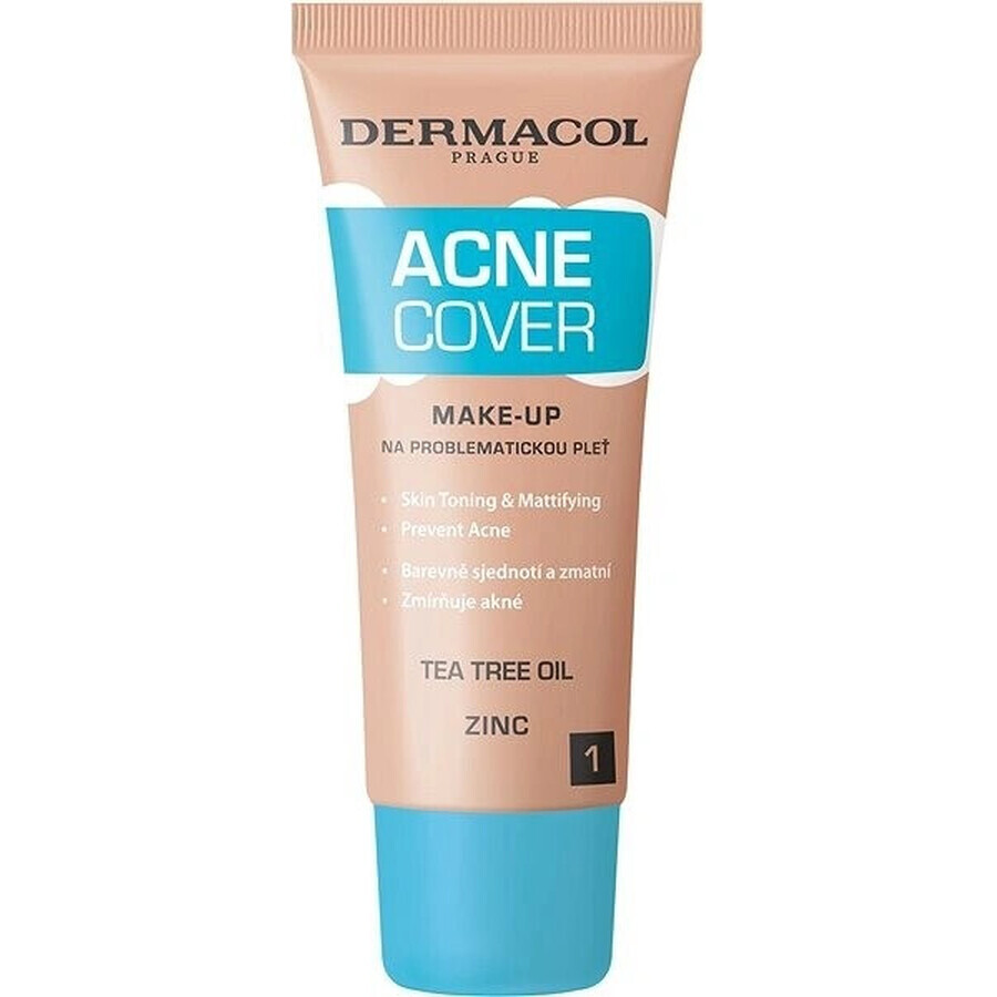 Dermacol Acnecover maquillaje nº 1 1×30 ml, maquillaje para pieles con problemas