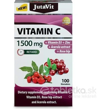 JutaVit Vitamine C 1500 mg 1×100 tbl, voedingssupplement
