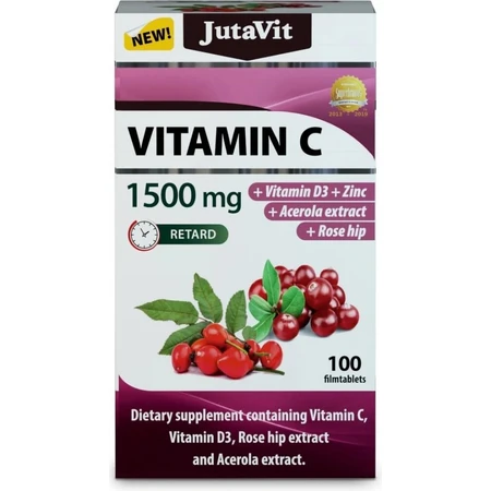 JutaVit Vitamine C 1500 mg 1×100 tbl, voedingssupplement