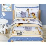 Kinderbettwäsche BEÁTA 90/036 safari blau 100x135,45x60 Kinderbettwäsche BEÁTA 90/036 safari blau 100x135,45x60