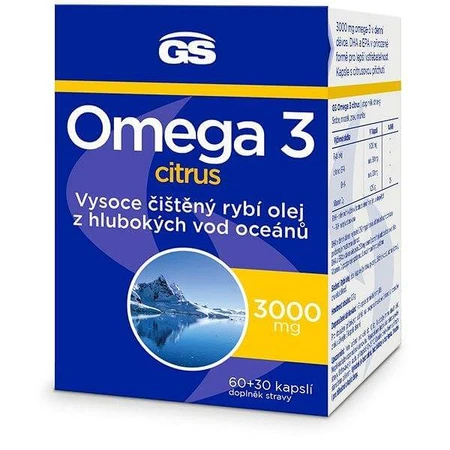 GS Omega 3 citrus, 60+30 capsules 1×90 cps, voedingssupplement