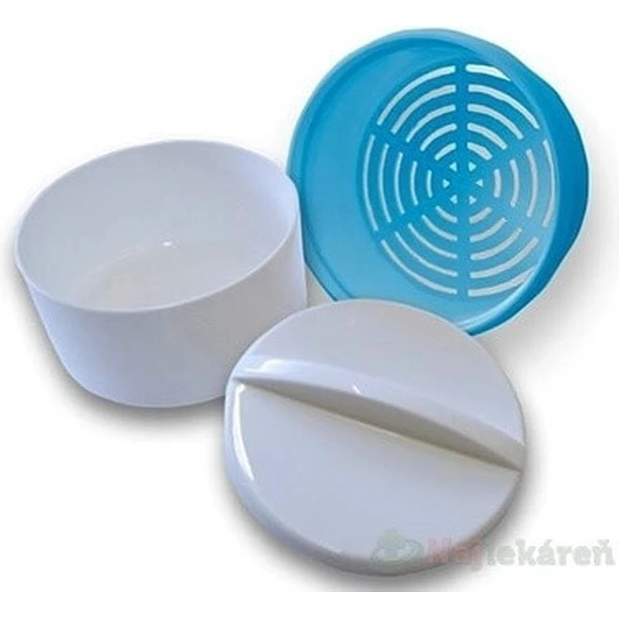 Dental jar OBZOR 1×1 pc, white-blue