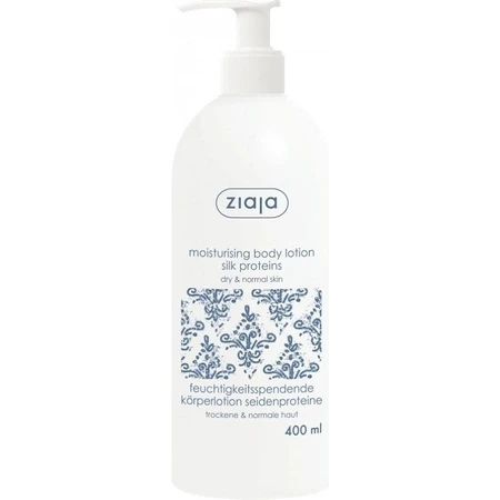 Ziaja - crème hydratante pour le corps aux protéines de soie 1×400 ml, lotion pour le corps