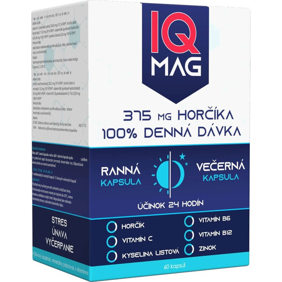 IQ MAG magnesium in the morning and evening 1×60 cps, food supplement