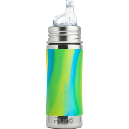 Bouteille en acier inoxydable pur avec bec 325ml 1×1 pc, bouteille en acier inoxydable 325 ml
