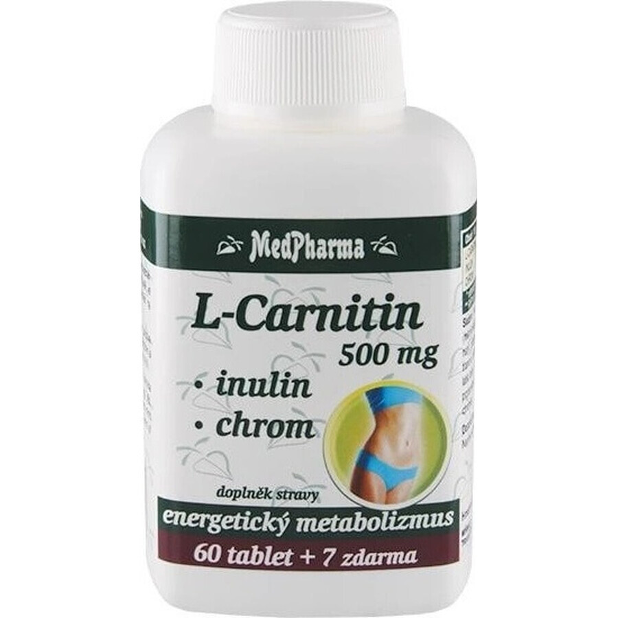 MedPharma L-CARNITINA 500 MG + INULINA + CROMO 1×67 tbl, L-CARNITINA + INULINA + CROMO