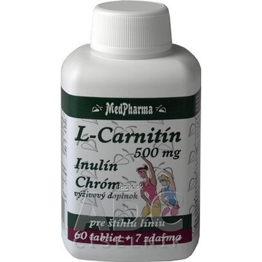 MedPharma L-CARNITINA 500 MG + INULINA + CROMO 1×67 tbl, L-CARNITINA + INULINA + CROMO