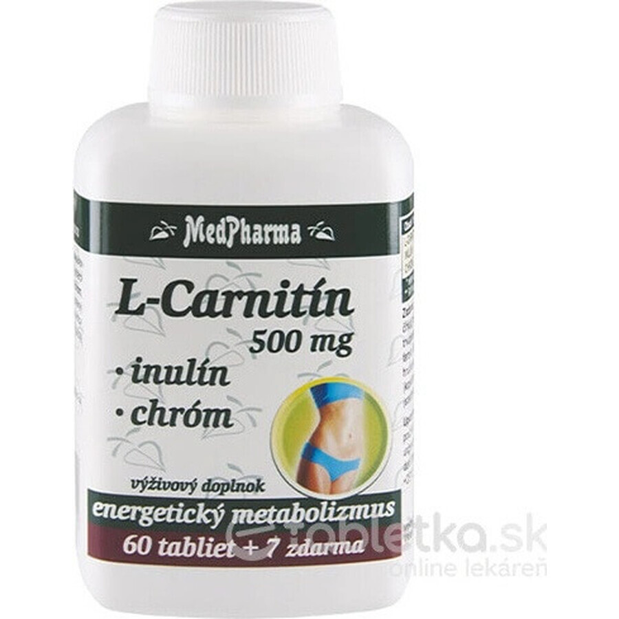 MedPharma L-CARNITINA 500 MG + INULINA + CROMO 1×67 tbl, L-CARNITINA + INULINA + CROMO
