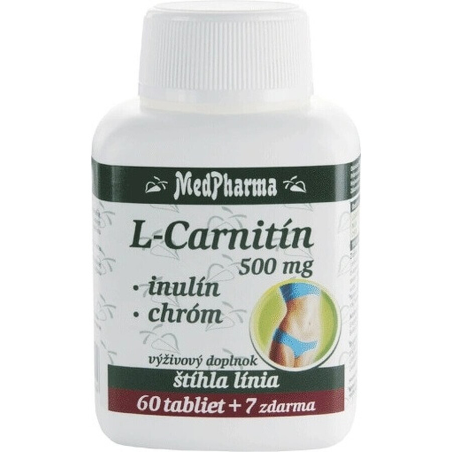 MedPharma L-CARNITINA 500 MG + INULINA + CROMO 1×67 tbl, L-CARNITINA + INULINA + CROMO