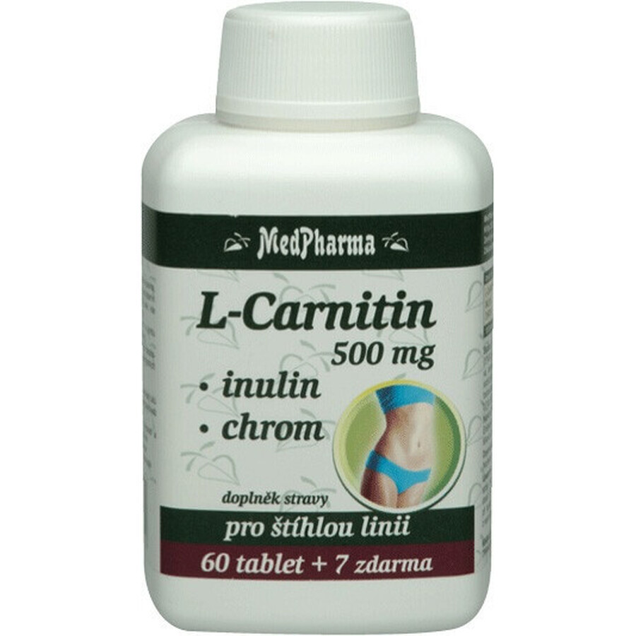 MedPharma L-CARNITINA 500 MG + INULINA + CROMO 1×67 tbl, L-CARNITINA + INULINA + CROMO