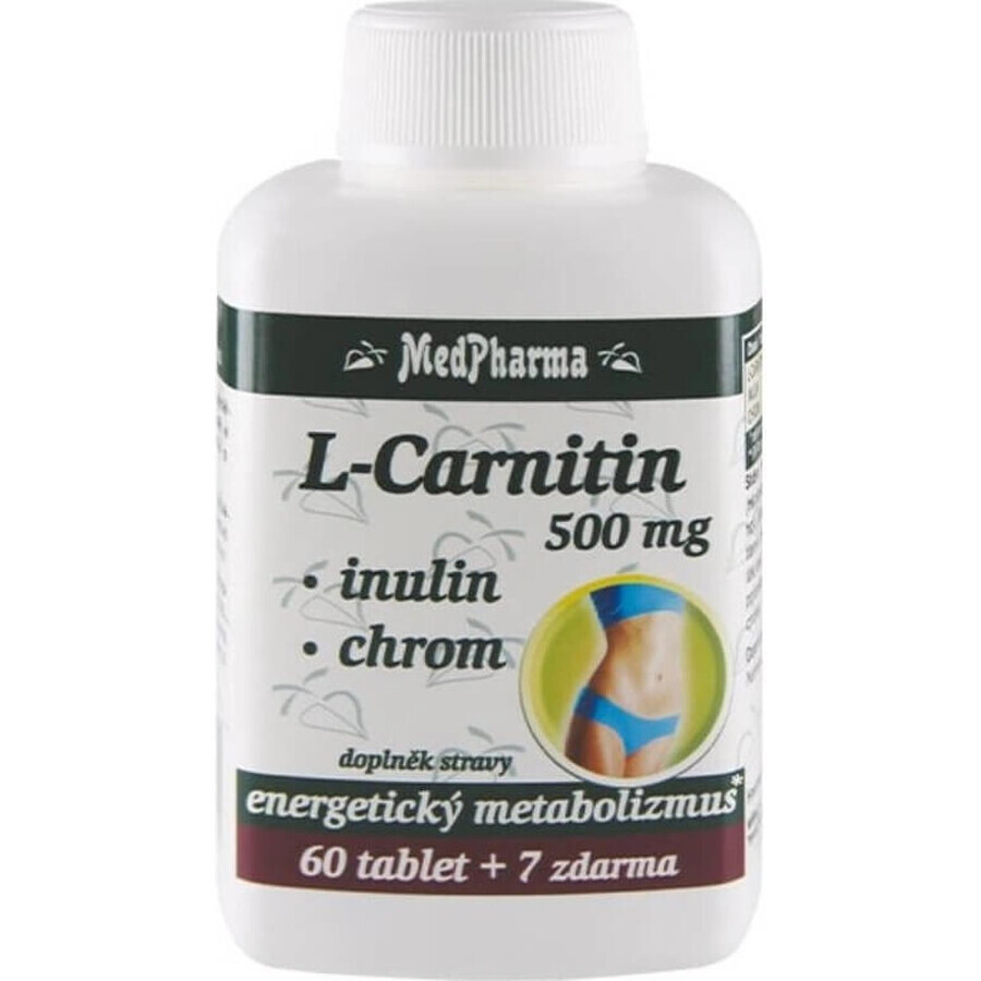 MedPharma L-CARNITINA 500 MG + INULINA + CROMO 1×67 tbl, L-CARNITINA + INULINA + CROMO