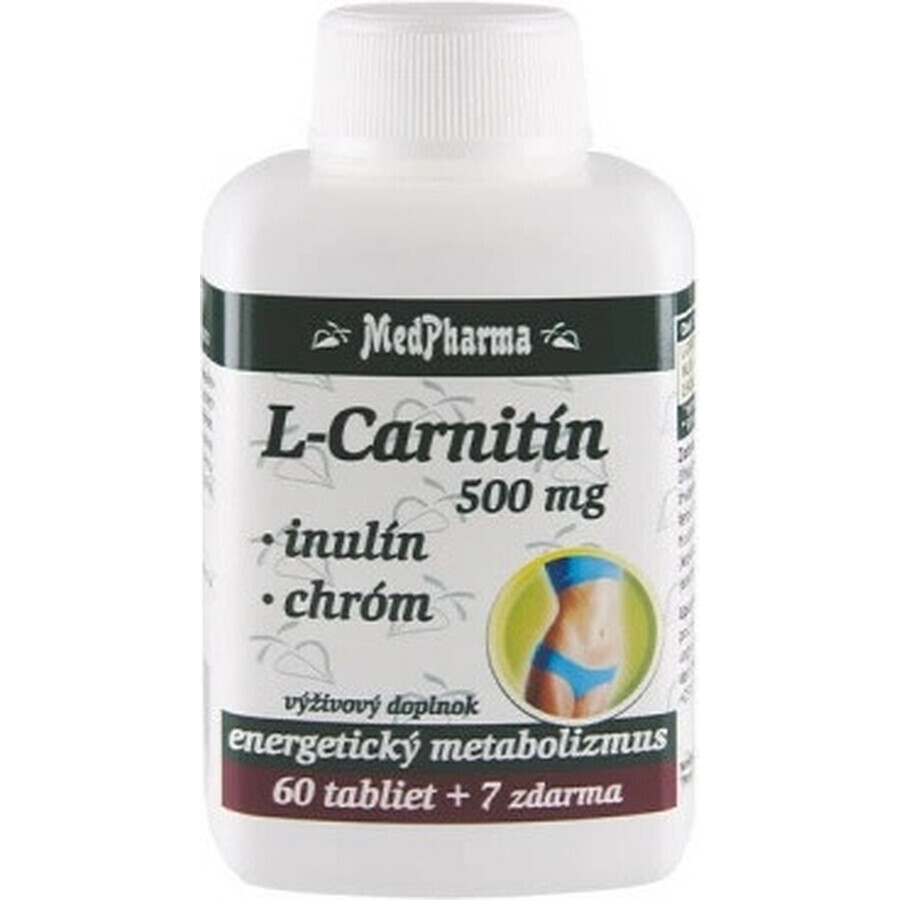 MedPharma L-CARNITINA 500 MG + INULINA + CROMO 1×67 tbl, L-CARNITINA + INULINA + CROMO
