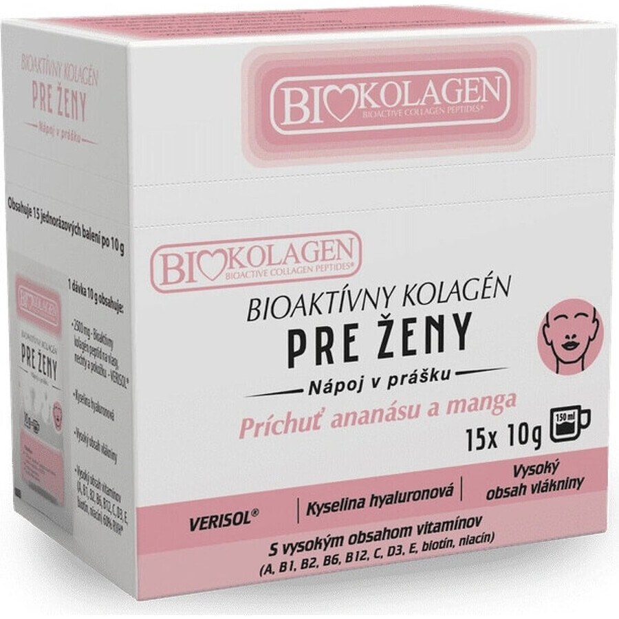 ASP BIOKOLAGEN Bioactive Collagen for Women 15×10 g, powdered drink, sachet (150 g)