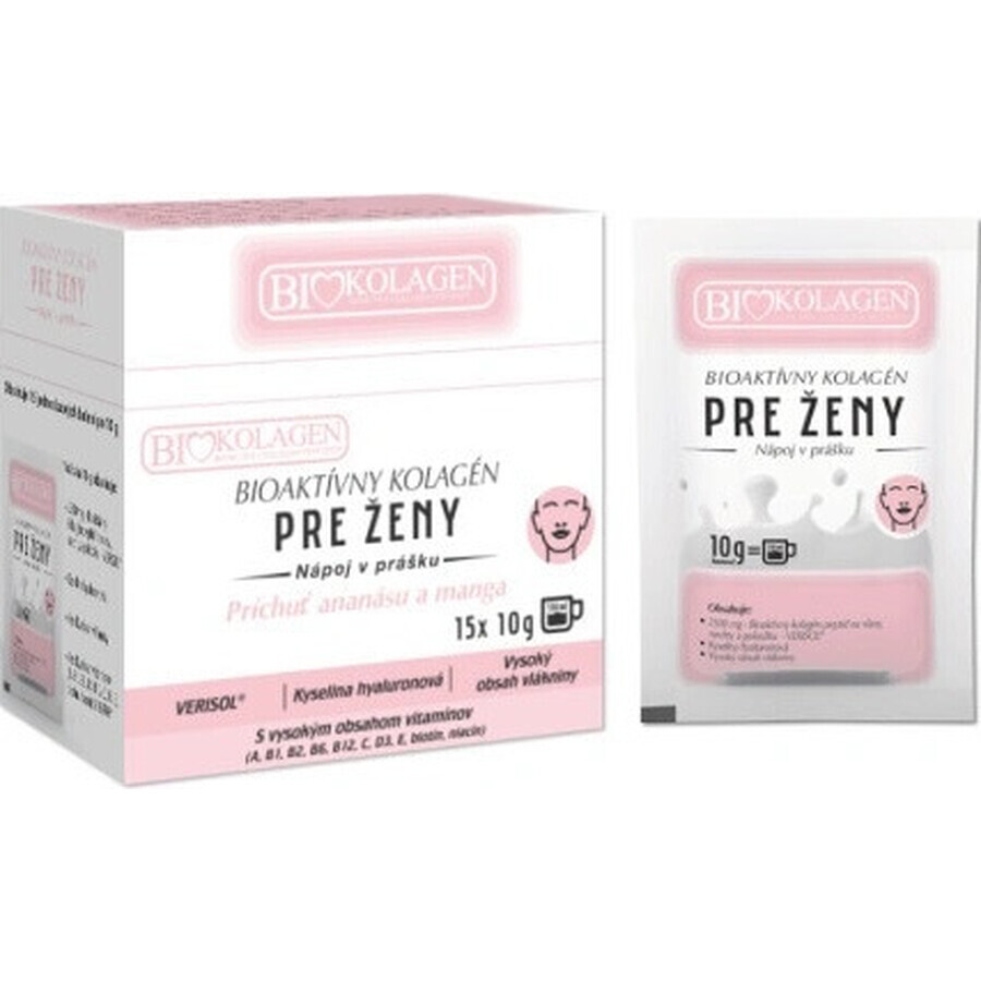 ASP BIOKOLAGEN Bioactive Collagen for Women 15×10 g, powdered drink, sachet (150 g)