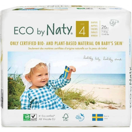 Eco by Naty Windeln Maxi 7 - 18 kg 1×26 Stück, Windeln