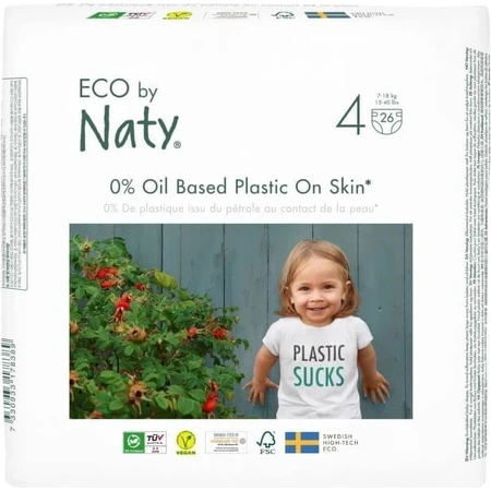 Eco by Naty Windeln Maxi 7 - 18 kg 1×26 Stück, Windeln