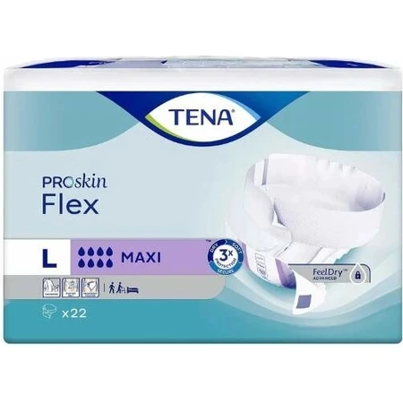 TENA Flex Maxi L 1×22 Stück, Inkontinenzslips mit Schnellverschlussbund