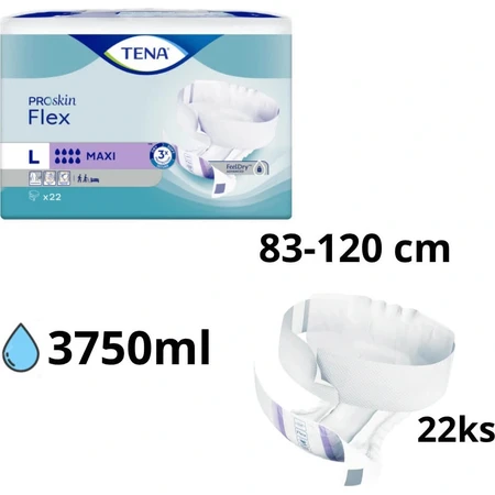 TENA Flex Maxi L 1×22 Stück, Inkontinenzslips mit Schnellverschlussbund