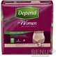 DEPEND SUPER L para mujer 1×9 unidades, slip elástico, contorno de cadera 95-130 cm