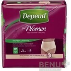 DEPEND SUPER L for women 1×9 pcs, elastic briefs, hip circumference 95-130 cm DEPEND SUPER L for women 1×9 pcs, elastic briefs, hip circumference 95-130 cm