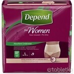 DEPEND SUPER L for women 1×9 pcs, elastic briefs, hip circumference 95-130 cm DEPEND SUPER L for women 1×9 pcs, elastic briefs, hip circumference 95-130 cm