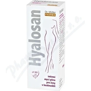 Dr. Müller HYALOSAN Espuma de limpieza íntima 1×150 ml, espuma para mujeres en seis meses de embarazo