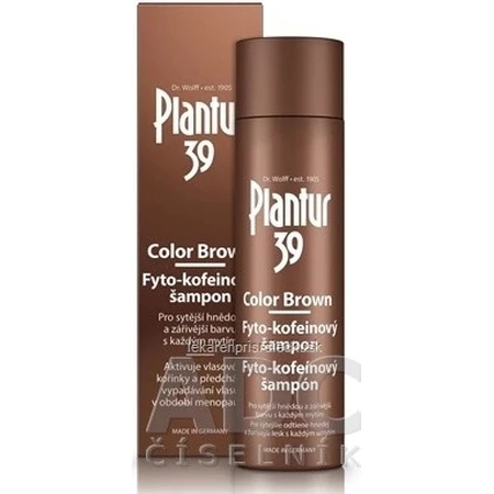 Champú Plantur 39 Color Marrón Fito-cafeína 1×250 ml, champú con cafeína