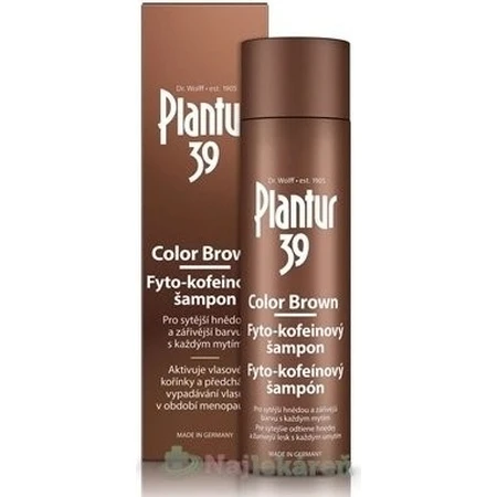 Champú Plantur 39 Color Marrón Fito-cafeína 1×250 ml, champú con cafeína