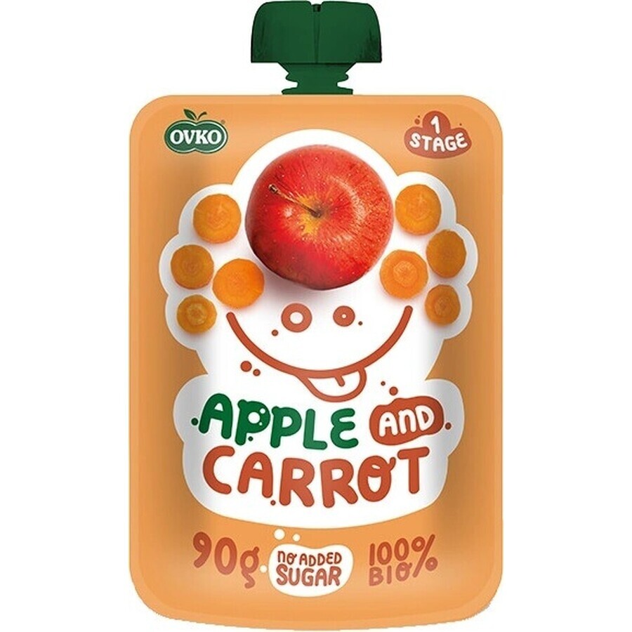Winkel op OVKO Biologische Babyvoeding Appel Wortel 1×90 g, fruitcapsule OVKO Biologische Babyvoeding Appel Wortel 1×90 g, fruitcapsule