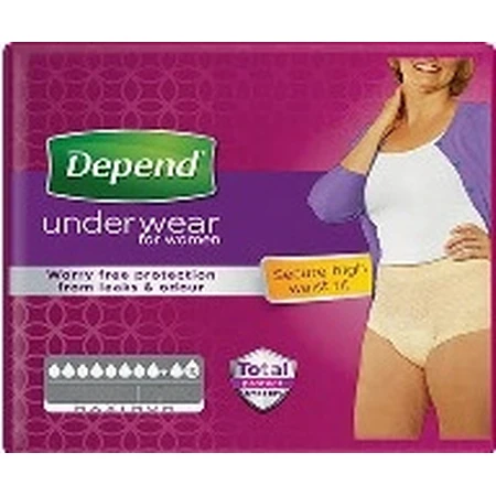 DEPEND MAXIMUM XL pour femmes 1×9 pcs, slip extensible, tour de hanches 120-105 cm