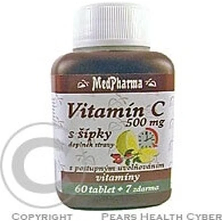MedPharma VITAMIN C 500MG mit Pfeilen 1×37 tbl, allmähliche Freisetzung
