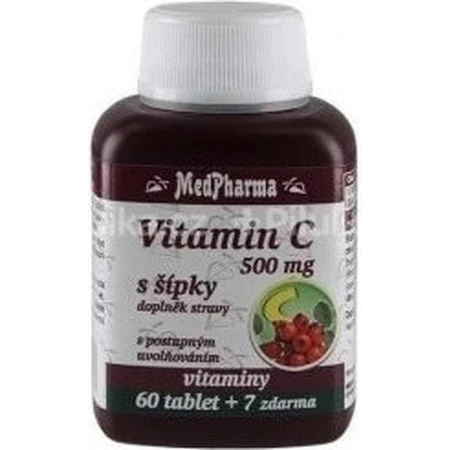 MedPharma VITAMIN C 500MG mit Pfeilen 1×37 tbl, allmähliche Freisetzung
