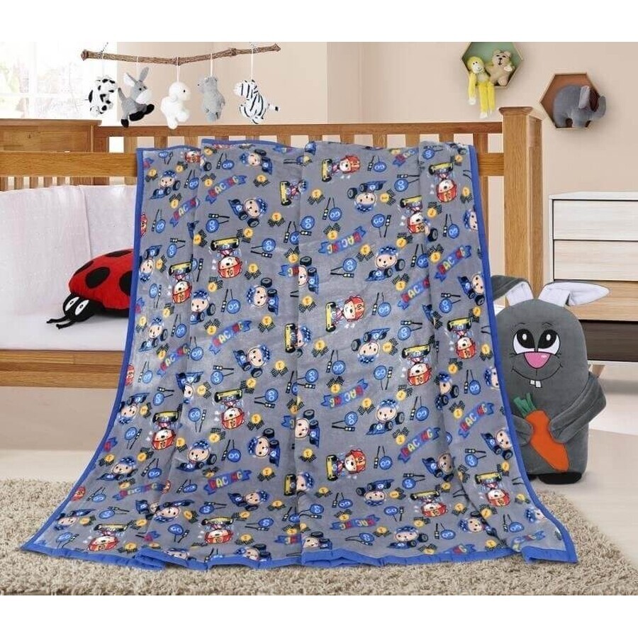 Couverture bébé ELLA 1003/205 N 100x155cm bleu formule 1×1 pc, couverture bébé