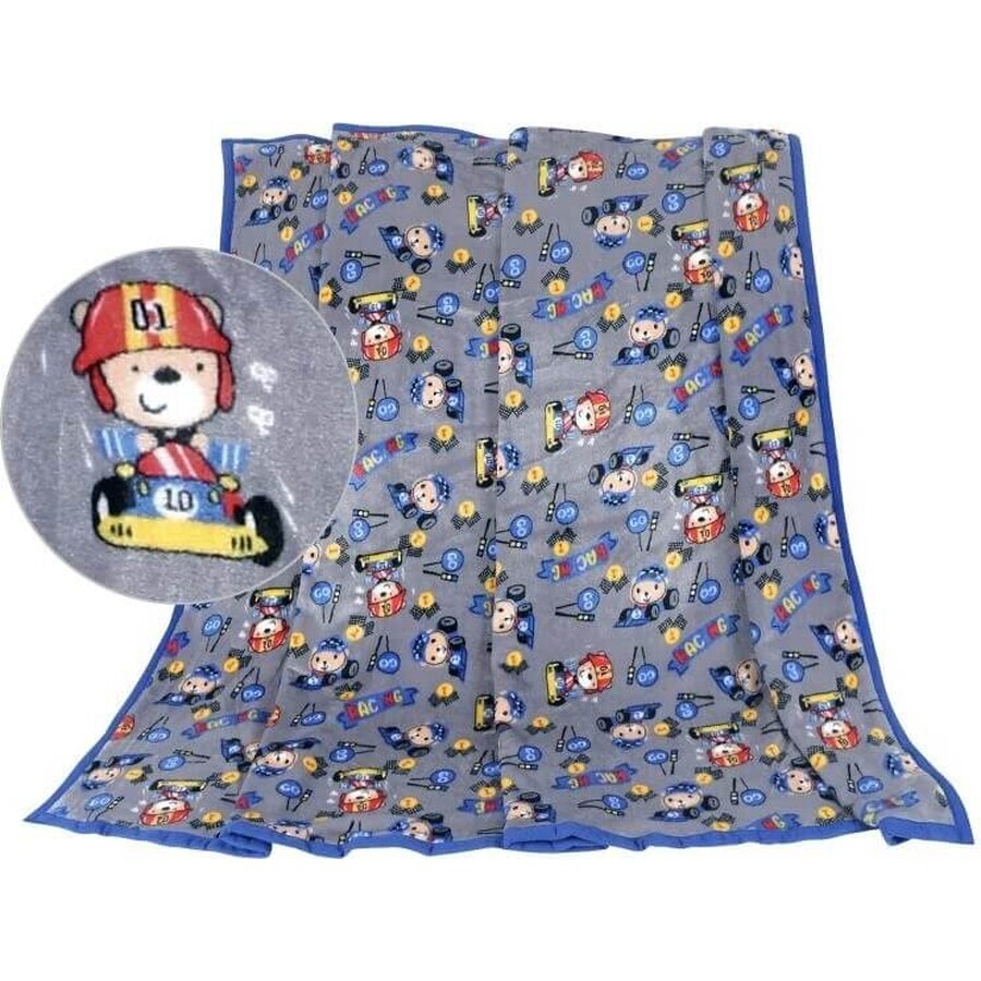 Couverture bébé ELLA 1003/205 N 100x155cm bleu formule 1×1 pc, couverture bébé