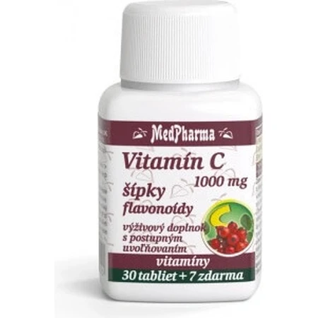 MedPharma VITAMIN C 1000 mg mit Hagebutten 1×37 tbl, schrittweise Freigabe