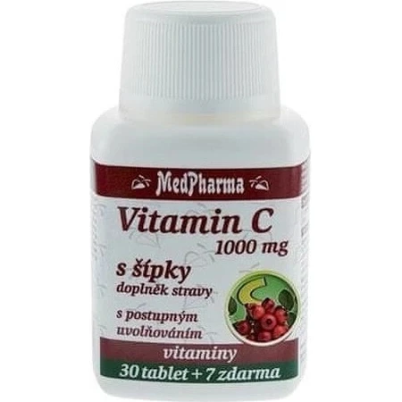 MedPharma VITAMIN C 1000 mg mit Hagebutten 1×37 tbl, schrittweise Freigabe