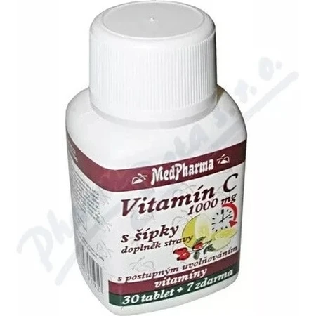 MedPharma VITAMIN C 1000 mg mit Hagebutten 1×37 tbl, schrittweise Freigabe