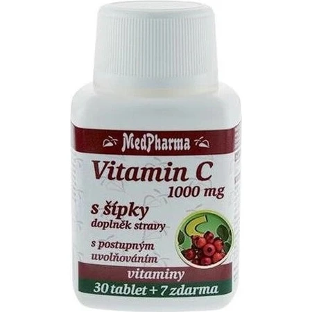 MedPharma VITAMIN C 1000 mg mit Hagebutten 1×37 tbl, schrittweise Freigabe