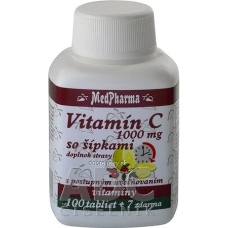 MedPharma VITAMIN C 1000 mg mit Hagebutten 1×37 tbl, schrittweise Freigabe