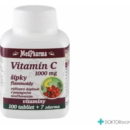 MedPharma VITAMIN C 1000 mg mit Hagebutten 1×37 tbl, schrittweise Freigabe