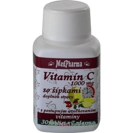 MedPharma VITAMIN C 1000 mg mit Hagebutten 1×37 tbl, schrittweise Freigabe