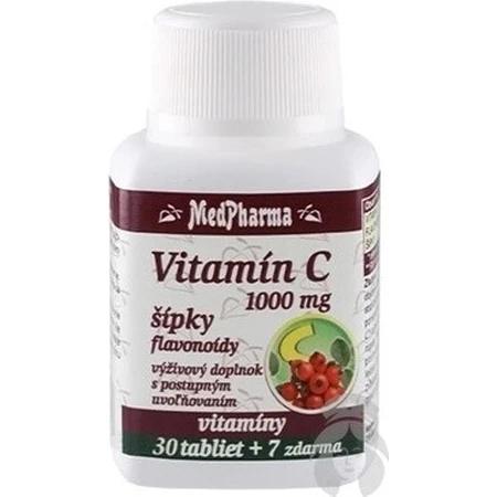MedPharma VITAMIN C 1000 mg mit Hagebutten 1×37 tbl, schrittweise Freigabe