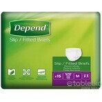 DEPEND Briefs SUPER PLUS M 1×15 pcs, breathable diapers