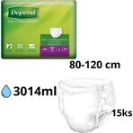 DEPEND Briefs SUPER PLUS M 1×15 pcs, breathable diapers