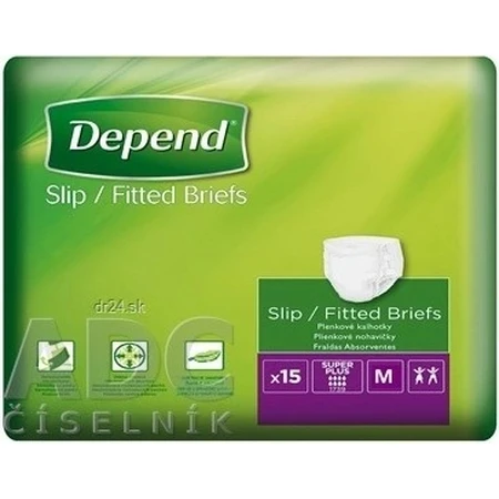 DEPEND Briefs SUPER PLUS M 1×15 Stück, atmungsaktive Windeln