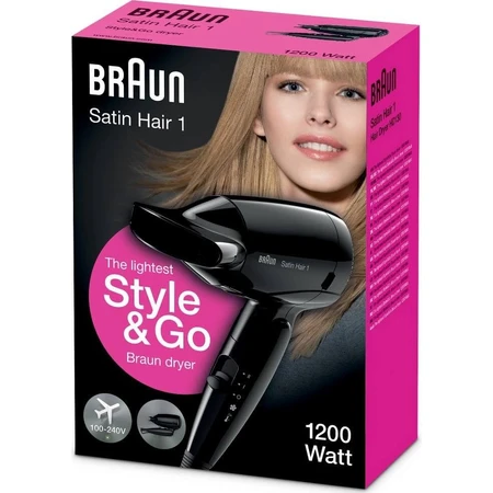 Braun Satin Hair 1 Hd 130 To Go 1pc 1×1 1pc secador de pelo