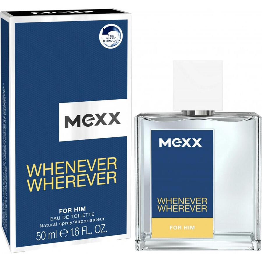 Mexx Whenever Wherever Men Edt 50ml 1×50 ml, Eau de toilette